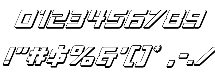 Viking Squad 3D Italic Font OTHER CHARS