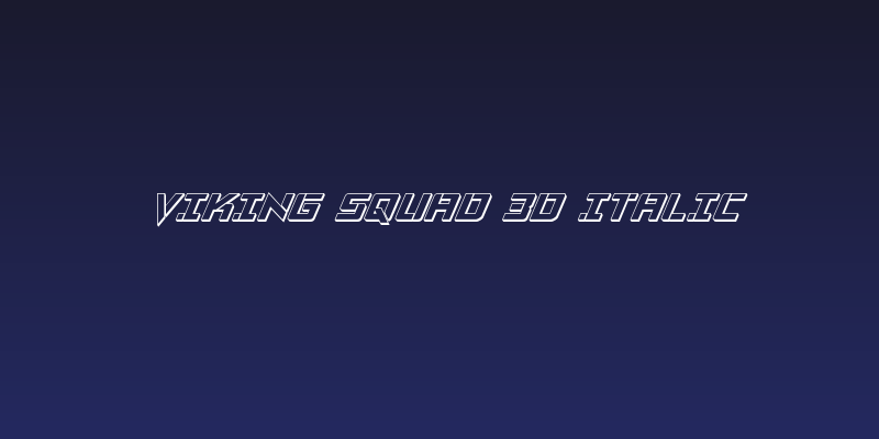 Viking Squad 3D Italic Social Header