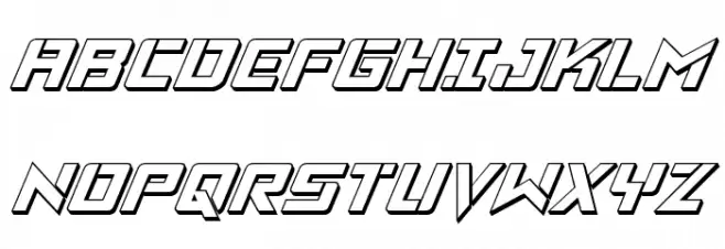 Viking Squad 3D Italic Schriftart Groß
