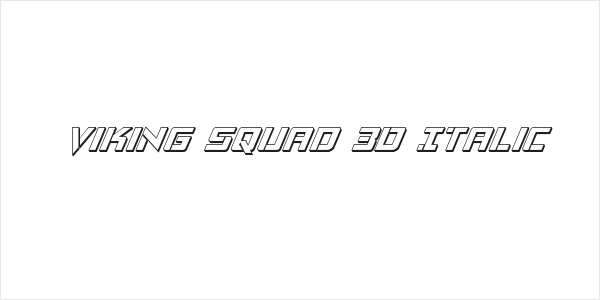 Viking Squad 3D Italic Logo