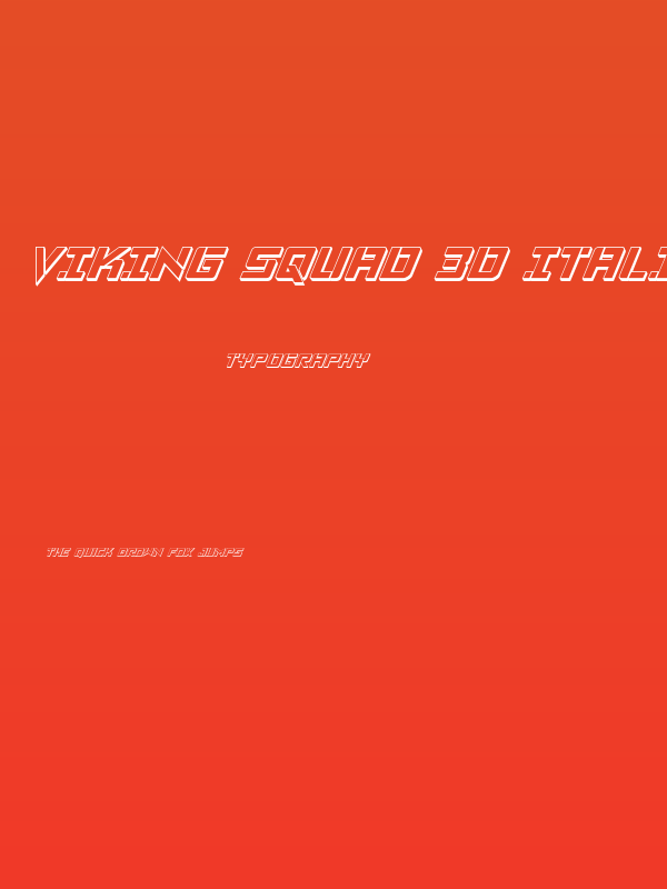 Viking Squad 3D Italic Poster