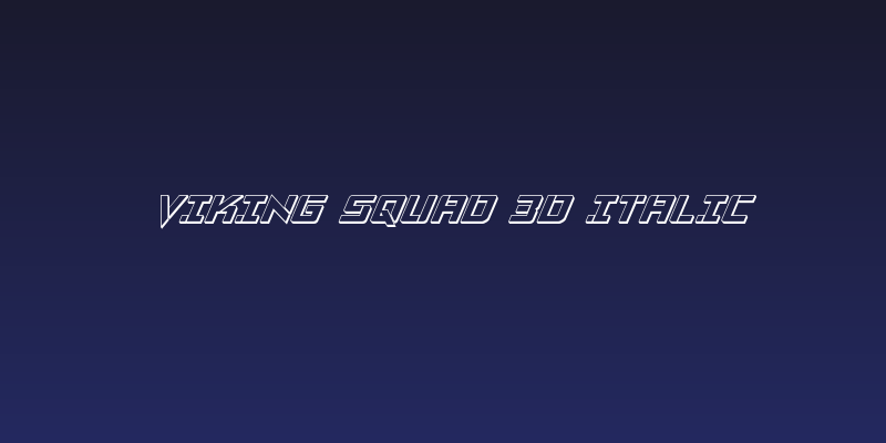 Viking Squad 3D Italic Social Header