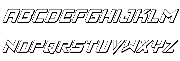 Viking Squad 3D Italic Font LOWERCASE