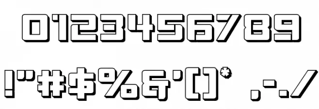 Viking Squad 3D Font OTHER CHARS