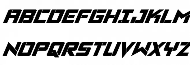 Viking Squad Bold Italic Caratteri MAIUSCOLE