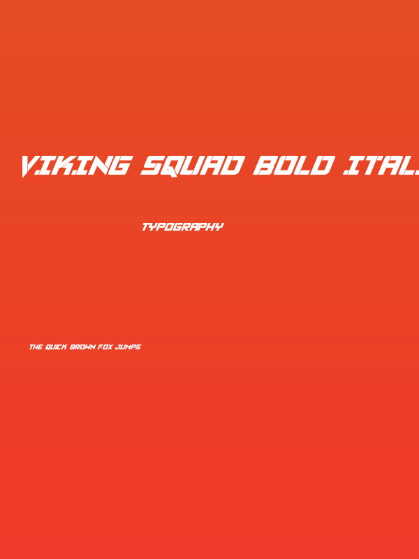 Viking Squad Bold Italic Poster