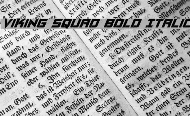 Viking Squad Bold Italic Font examples