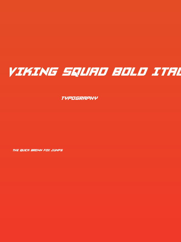 Viking Squad Bold Italic Poster