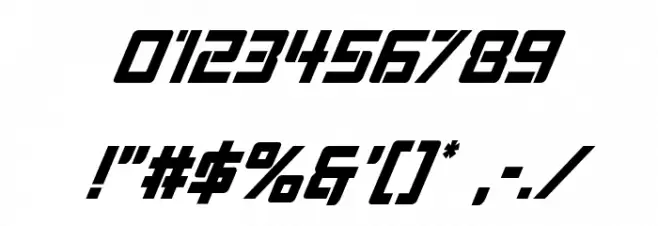 Viking Squad Condensed Italic Font OTHER CHARS