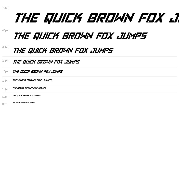 Viking Squad Condensed Italic Waterfall