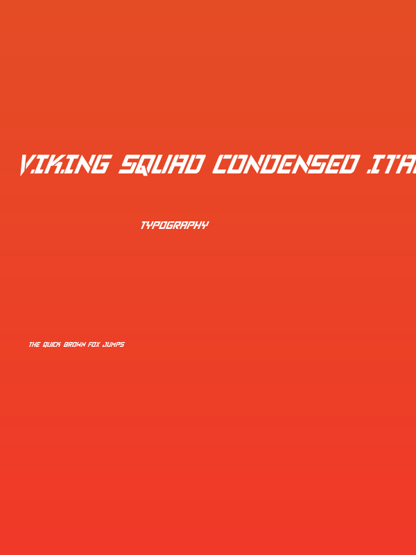 Viking Squad Condensed Italic Poster