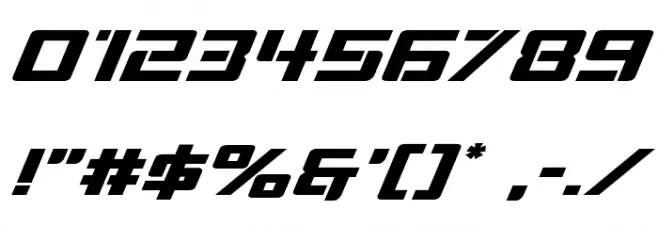 Viking Squad Expanded Italic Font OTHER CHARS