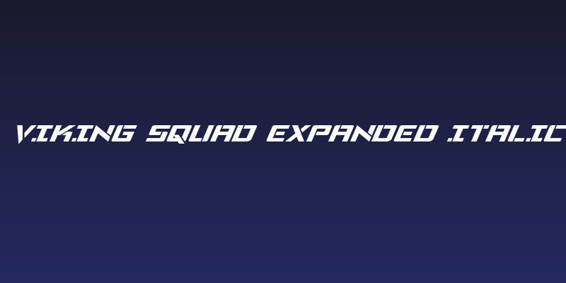 Viking Squad Expanded Italic Social Header