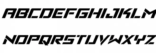 Viking Squad Expanded Italic Font Litere mici