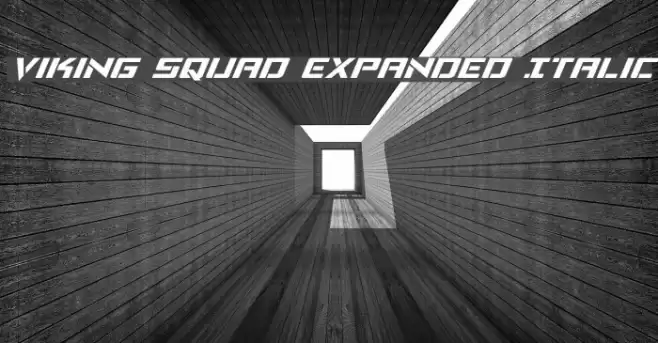 Viking Squad Expanded Italic Font examples
