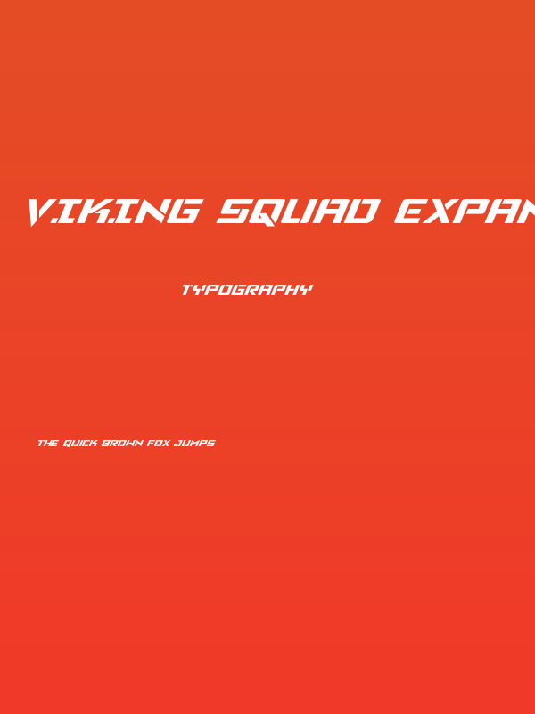 Viking Squad Expanded Italic Poster