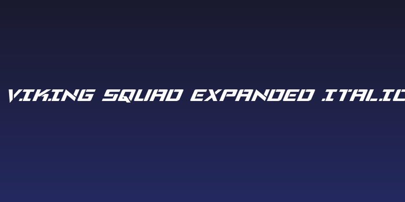 Viking Squad Expanded Italic Social Header