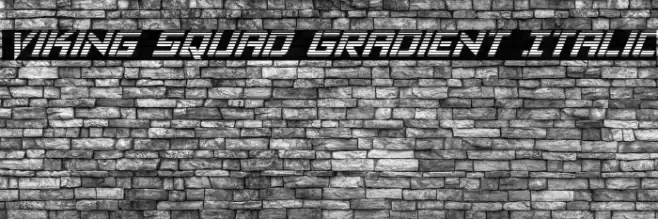 Viking Squad Gradient Italic フォント examples
