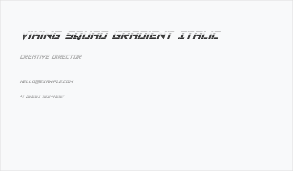 Viking Squad Gradient Italic Business Card