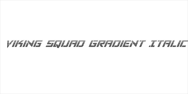 Viking Squad Gradient Italic Logo