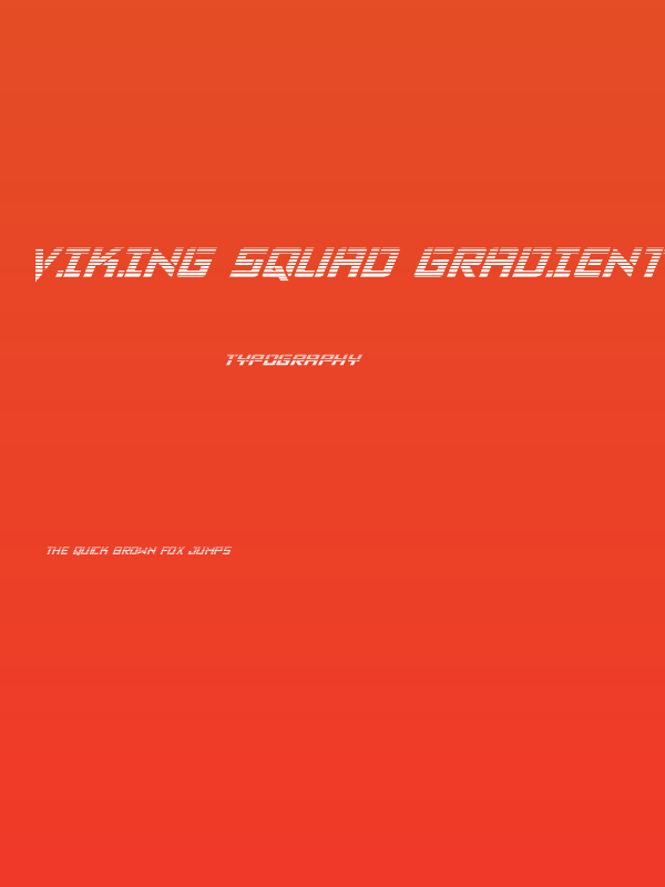 Viking Squad Gradient Italic Poster
