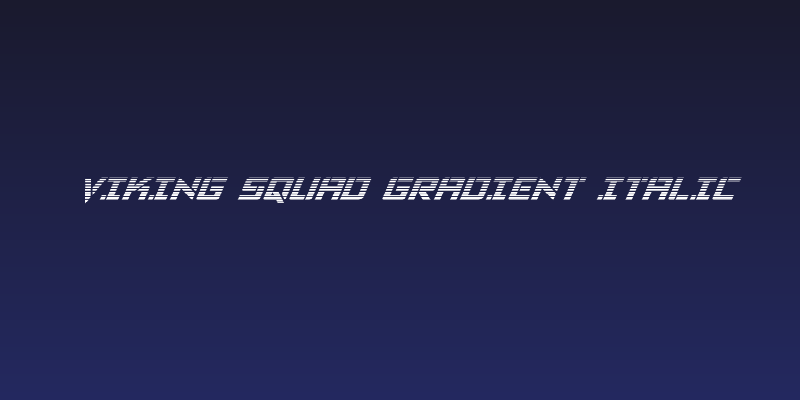 Viking Squad Gradient Italic Social Header
