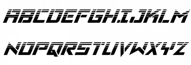 Viking Squad Halftone Italic Caratteri MAIUSCOLE