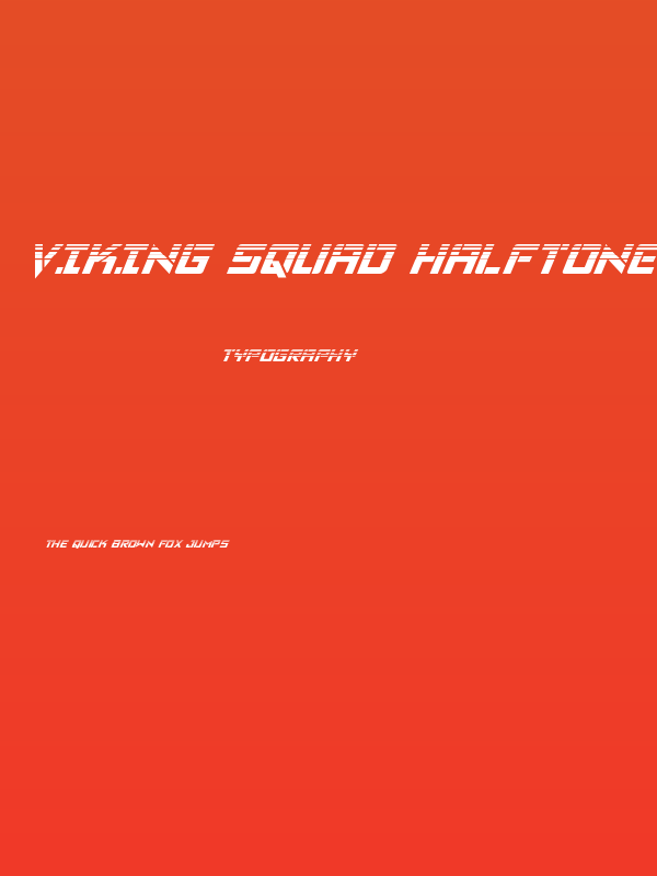 Viking Squad Halftone Italic Poster