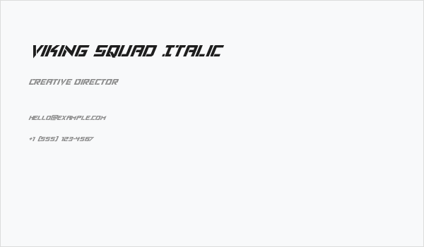 Viking Squad Italic Business Card