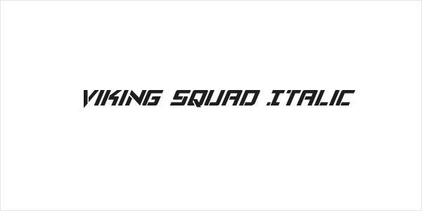 Viking Squad Italic Logo