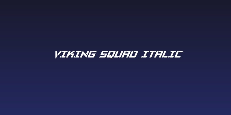Viking Squad Italic Social Header