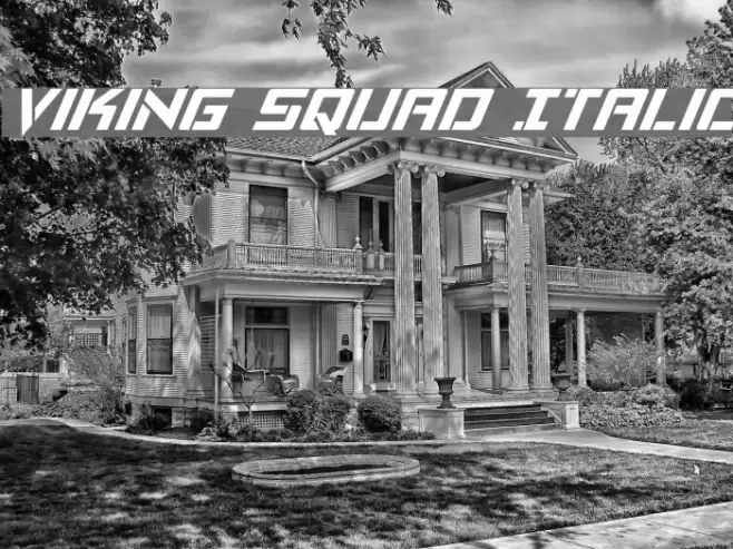 Viking Squad Italic Font examples