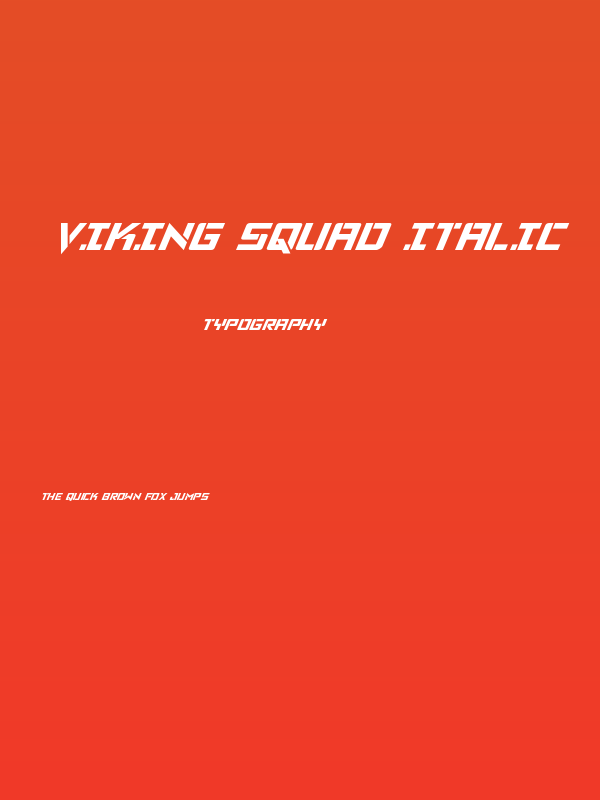 Viking Squad Italic Poster
