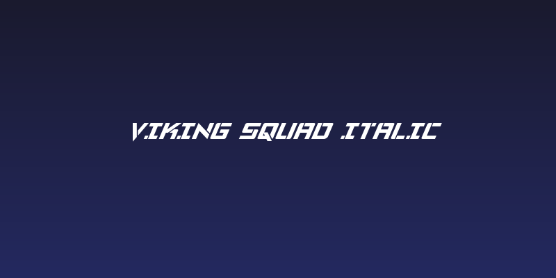 Viking Squad Italic Social Header