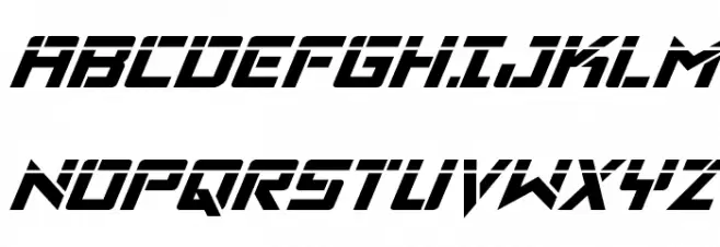 Viking Squad Laser Italic 字体 大写