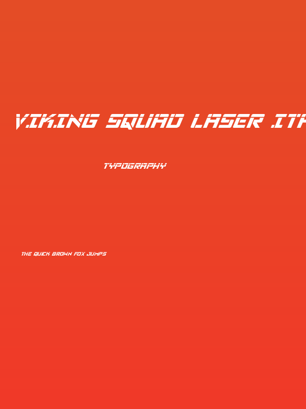 Viking Squad Laser Italic Poster