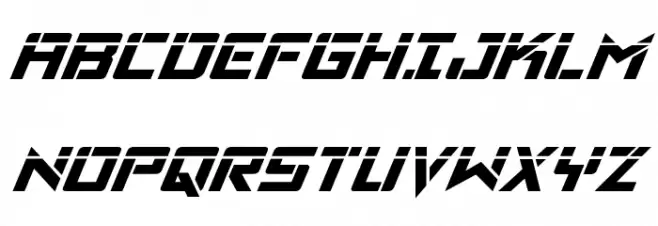 Viking Squad Laser Italic Caratteri MAIUSCOLE