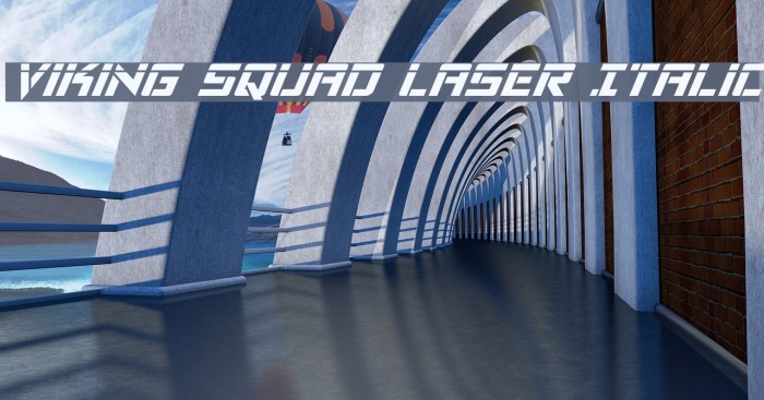 Viking Squad Laser Italic Example 1