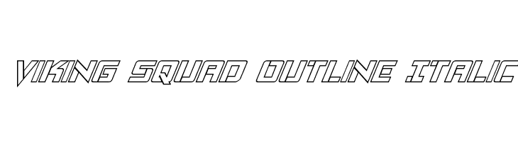 Viking Squad Outline Italic Font