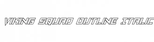 Viking Squad Outline Italic  Frei Schriftart Herunterladen