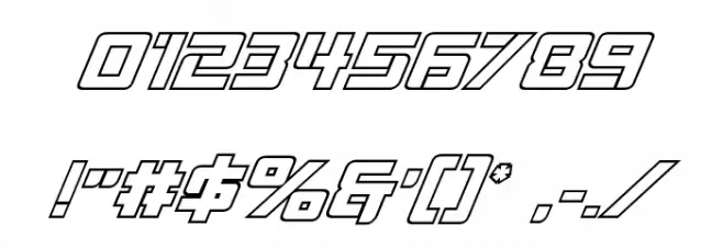 Viking Squad Outline Italic Font OTHER CHARS