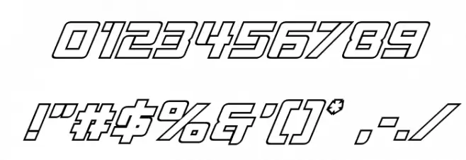 Viking Squad Outline Italic Font OTHER CHARS