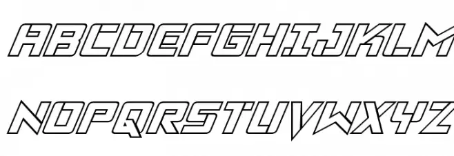 Viking Squad Outline Italic 字体 大写