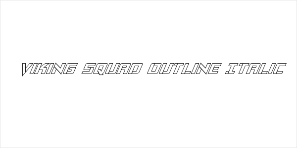 Viking Squad Outline Italic Logo