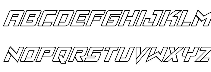 Viking Squad Outline Italic Font LOWERCASE