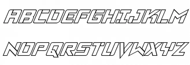 Viking Squad Outline Italic 字体 大写