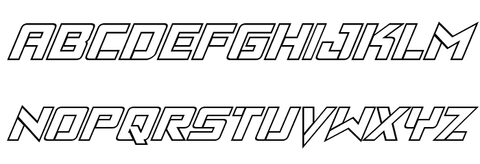 Viking Squad Outline Italic Font LOWERCASE