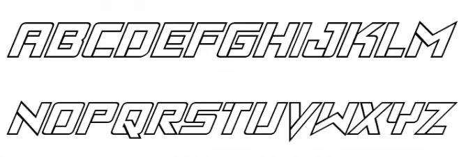 Viking Squad Outline Italic फ़ॉन्ट लोअरकेस