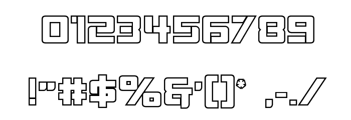 Viking Squad Outline Font OTHER CHARS