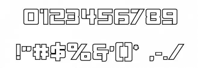 Viking Squad Outline Font OTHER CHARS